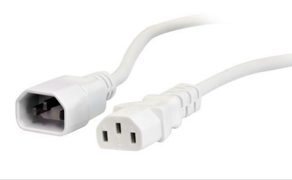5m IEC C13 to C14 Extension Cord M-F: White