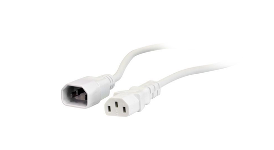 5m IEC C13 to C14 Extension Cord M-F: White
